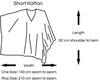 Blue Beach Satin Short Kaftan Size Guide, Laloom Kaftans