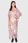 Cheetahlicious long kaftan dress in pure silk