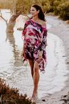 Dreamtime Beach short kaftan dress in pure silk