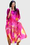 Live Love Sparkle long kaftan dress in silk