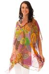 Rainbow Falls Short Silk Kaftan Dress