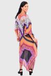 Yes To Dancing orange & purple long kaftan dress